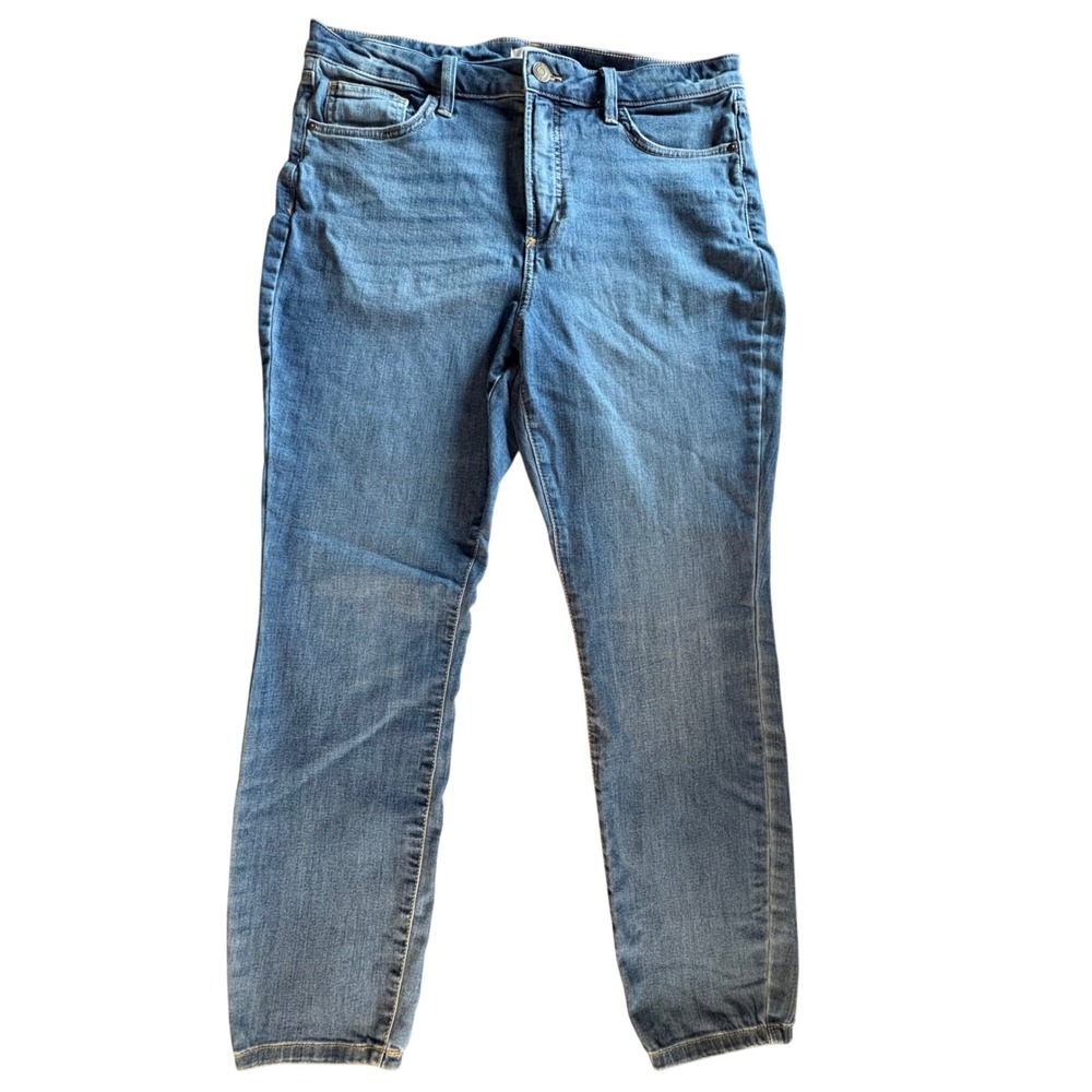 LC Lauren Conrad Skinny Jeans Womens 16 Blue‎ Excellent High Rise Stretch Denim